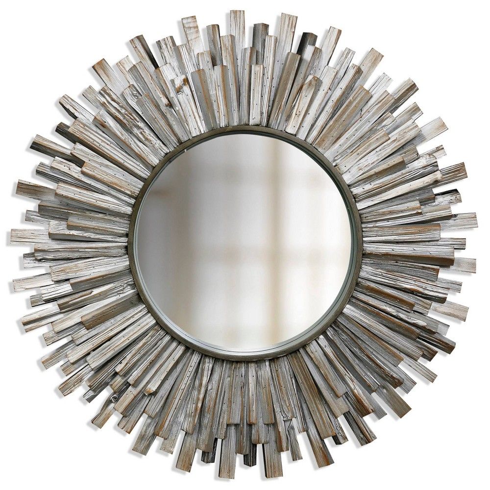 Wooden Sunburst Mirror Natural - StyleCraft | Target