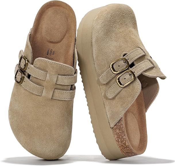 Project Cloud 100% Genuine Leather Clogs for Women - Wedge Womens Clogs Platform Sandals with Mem... | Amazon (US)