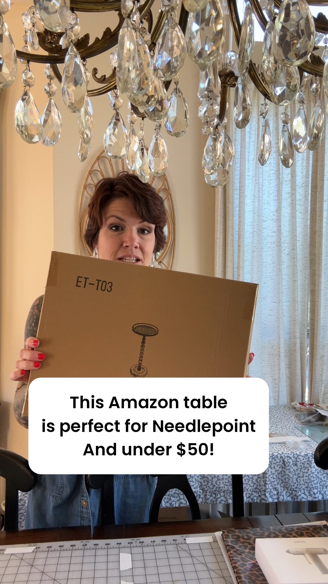 Just add needlepoint- under $50 table on Amazon! 

Comment TABLE for the link. 

I finally ordered this from one of my round ups from before Christmas and I LOVE it!  How cute will a canvas be on top?

I'm thinking "Drinks on me" in a round canvas with a cute border? Or maybe stripes? I'm going to measure this and get you guys the template. 

I'll also let you know what size acrylic round to get for the top!

Cheers to the new year and more things to put needlepoint on!
#needlepoint #needlepointnation #ltkunder50 #amazonfinds #ndlpt 

#LTKHome #LTKOver40 #LTKFindsUnder50