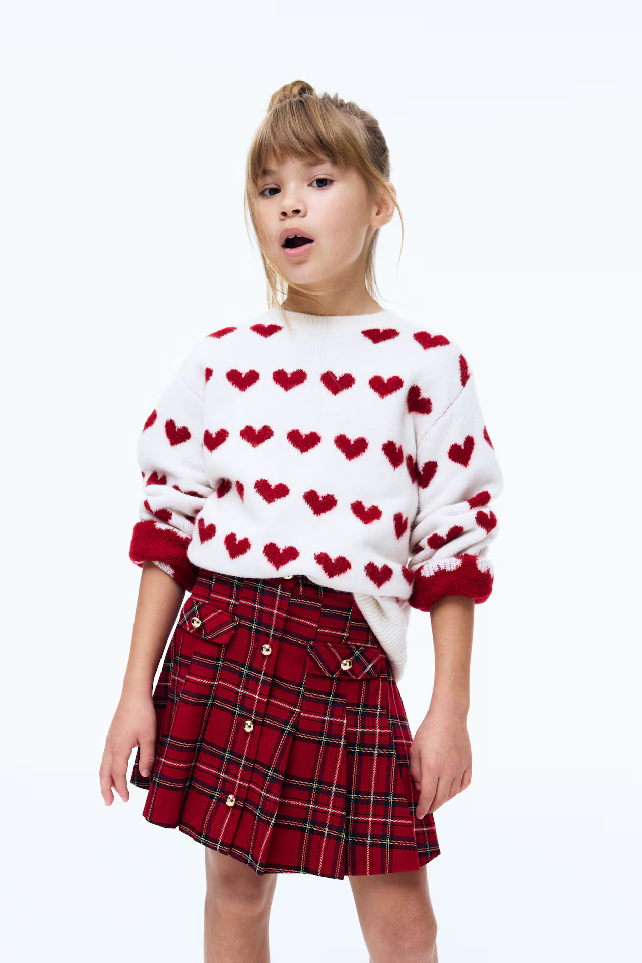 Pleated Flannel Skirt | H&M (US + CA)