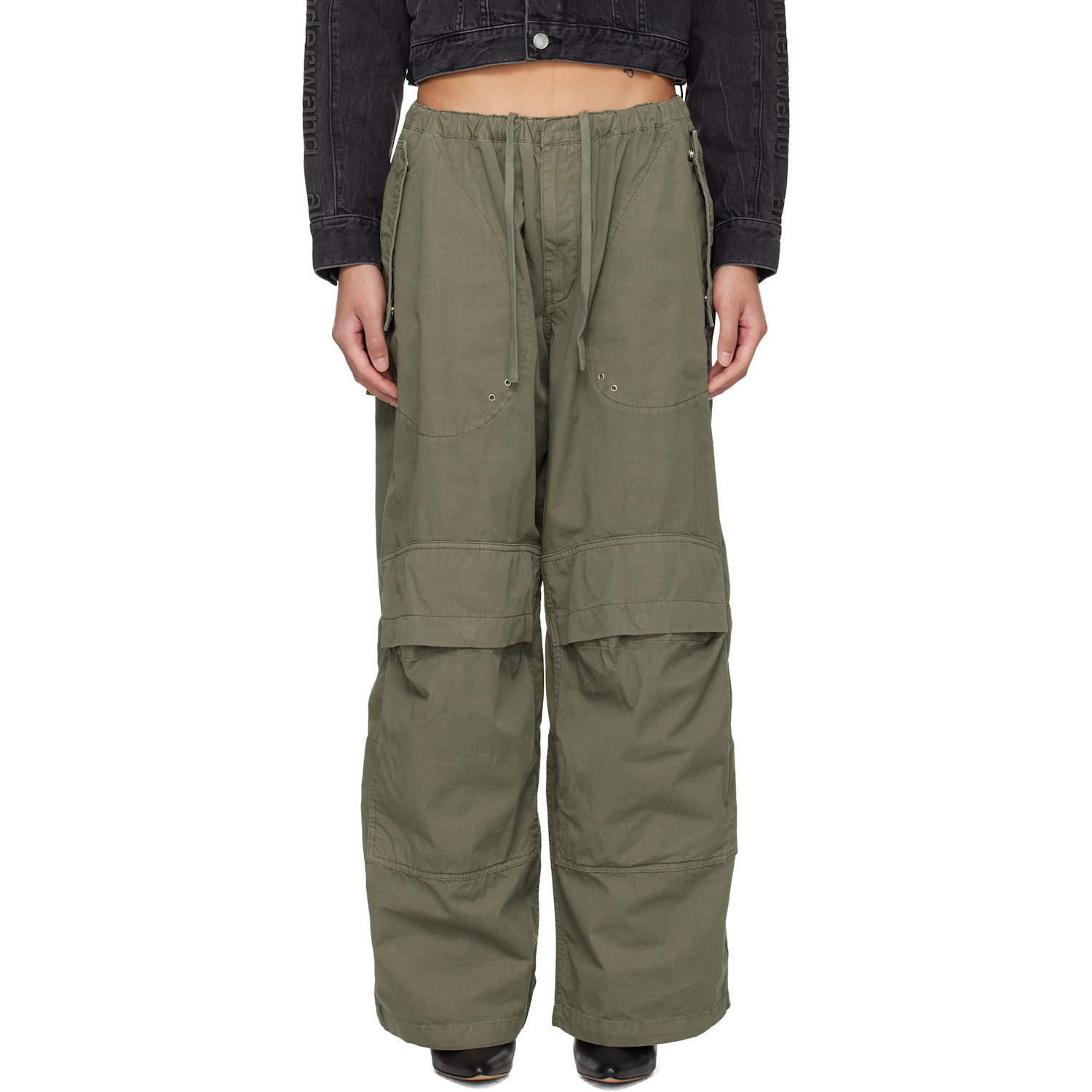 Alexander Wang Black Articulated Mid-Rise Cargo Pants | SSENSE