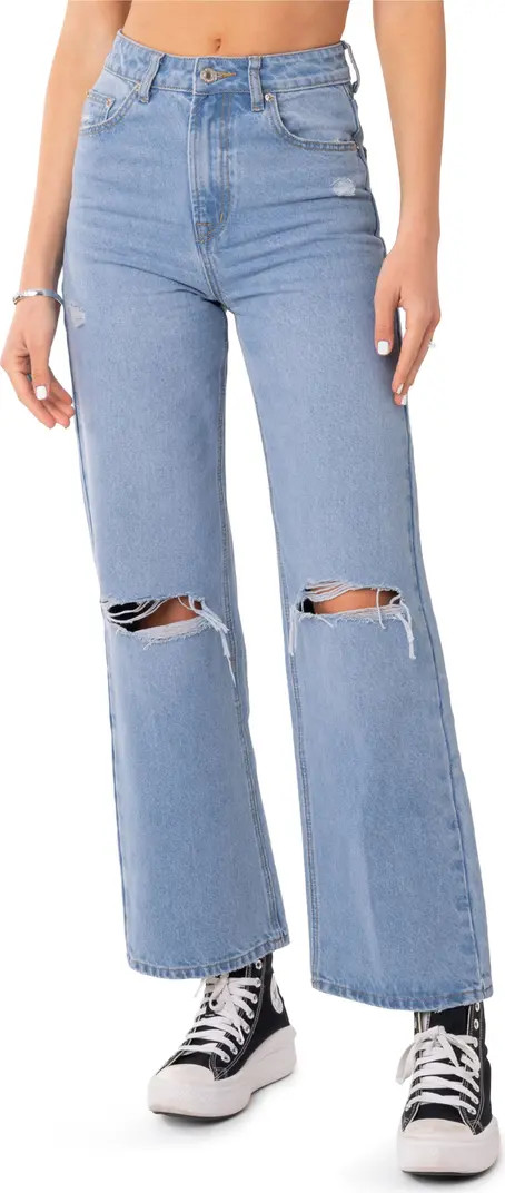 Lori Ripped High Waist Wide Leg Jeans | Nordstrom