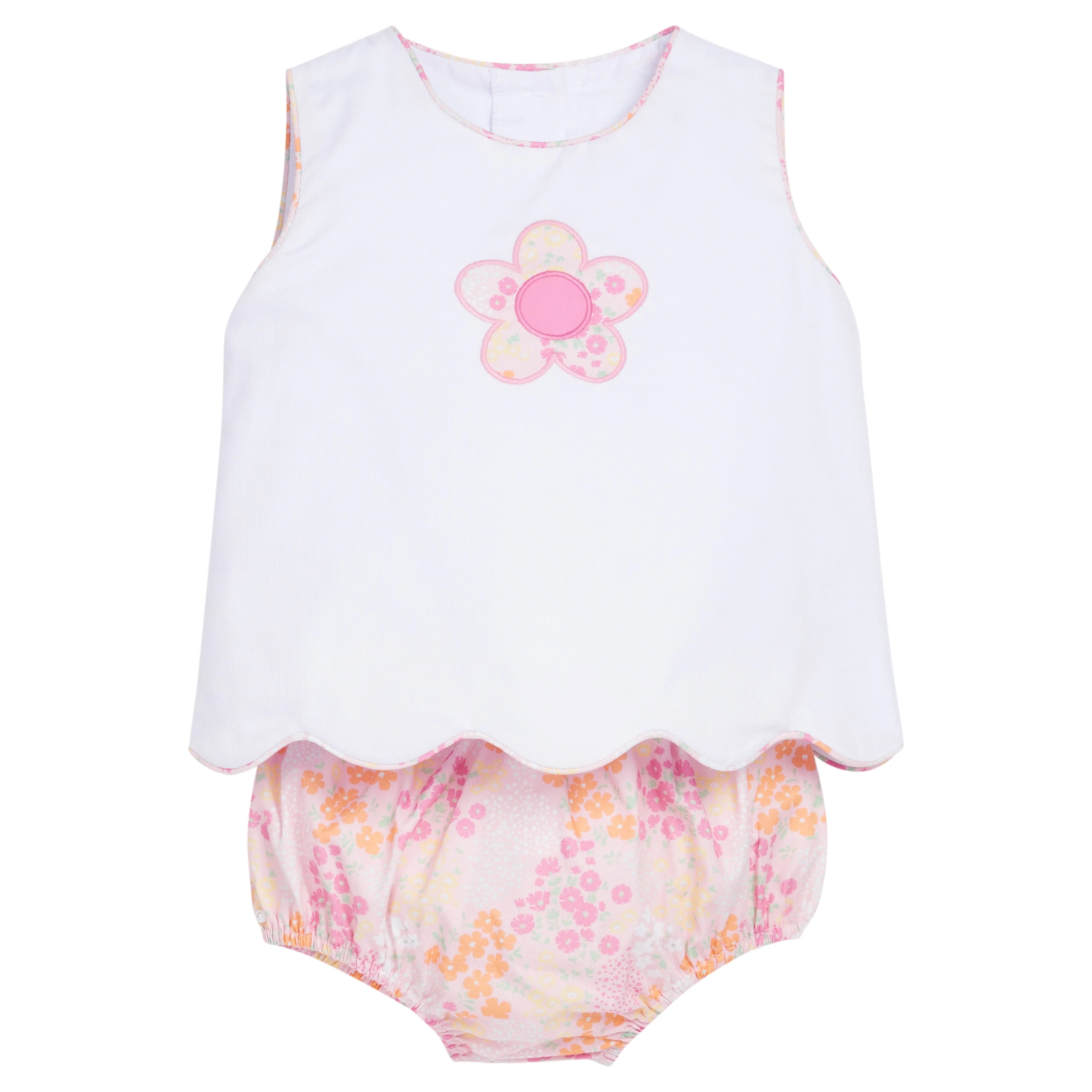 Derby Floral Diaper Set - Baby & Toddler Girl Outfit | Little English