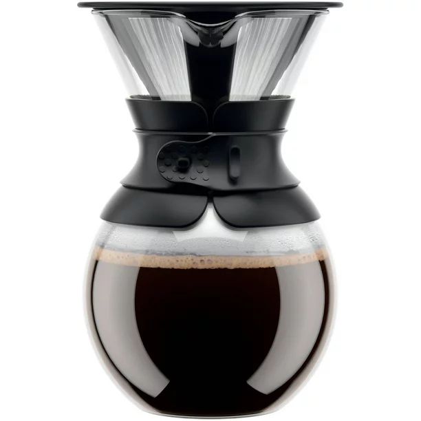 BODUM Pour Over Coffee Maker with Permanent Filter, 34 Ounce, Black - Walmart.com | Walmart (US)
