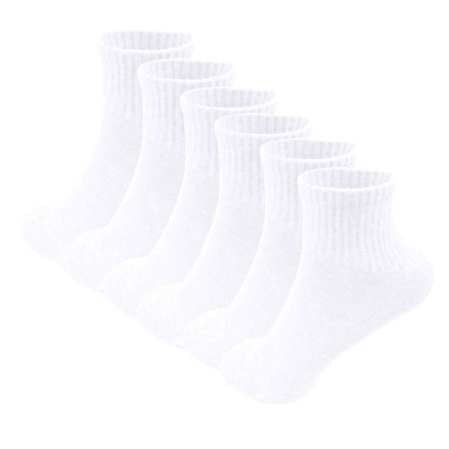 6 Pack Women's Athletic Quarter Ankle Low Cut Cotton Socks Cushioned Sports Running - Walmart.com | Walmart (US)