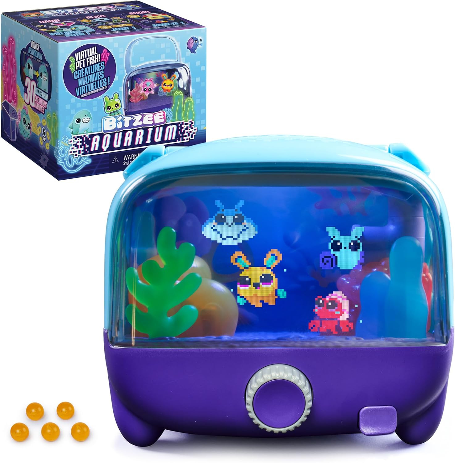 BITZEE, Aquarium Interactive Digital Pet Tank with 30 Virtual Fish Inside, Features a Large Display and LED Lights, Electronic Pets Respond to Touch, Birthday Gifts for Girls and Boys Ages 5 and up | Amazon (US)