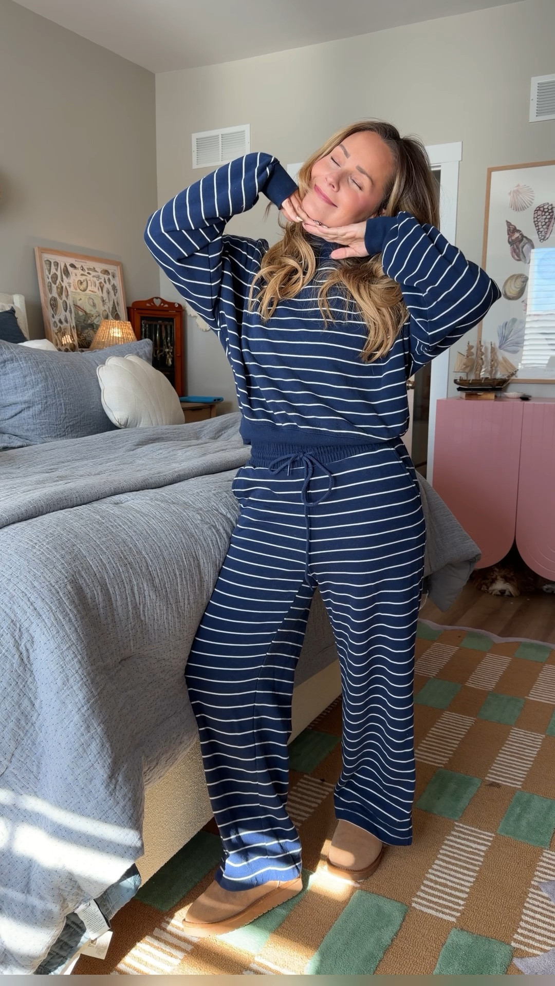 
Cozy, polished, and actually comfortable. This striped matching set from LOFT has been on repeat for lounging at home, school drop-offs, and coffee runs. Soft, stretchy, and perfectly put together without trying — you’ll reach for this all season. 🤍



striped set, cozy lounge set, matching set, everyday outfit, neutral style, LOFT