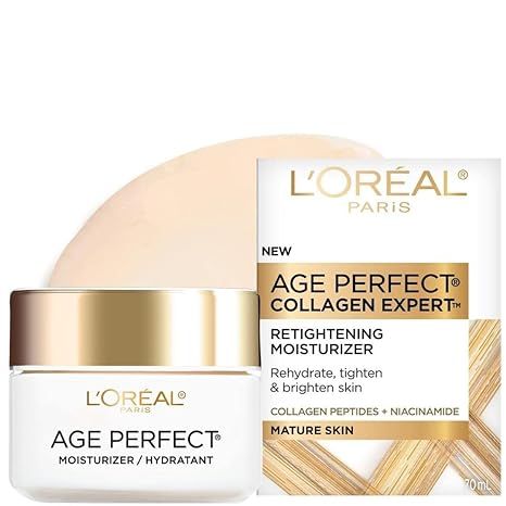 L'Oreal Paris Age Perfect Collagen Expert Anti-Aging Day Face Moisturizer AM, Collagen Peptides, ... | Amazon (US)
