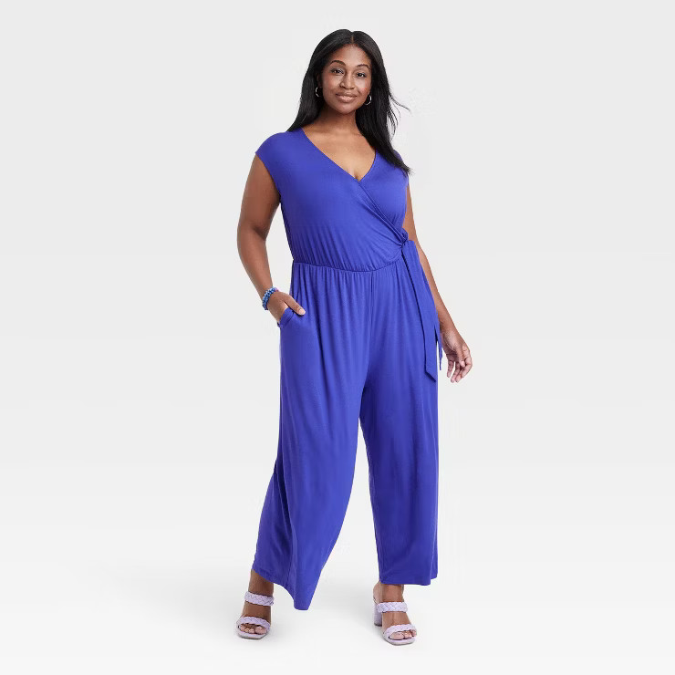Women's Wide Leg Knit Jumpsuit - Ava & Viv™ | Target