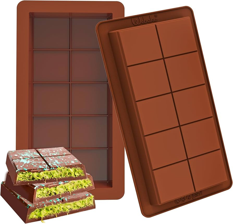 Webake Schokoladenform Silikon Tief Schokoladentafel Form 2 Stück Silikonform Schokoladentafel T... | Amazon (DE)