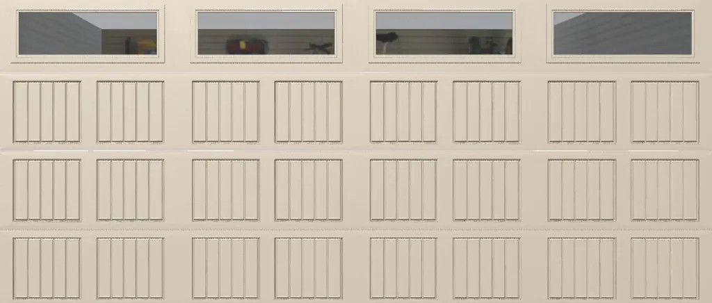 Wayne Dalton Classic Steel Model 8500 16-ft x 7-ft 16.22 R-Value Insulated Double Garage Door with Windows one_size in Brown | 8500SNMAALCLRIII167 | Lowe's