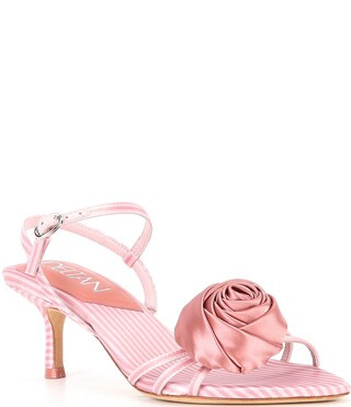 Deltan Amayah Satin Rose Stripe Dress Sandals | Dillard's | Dillard's