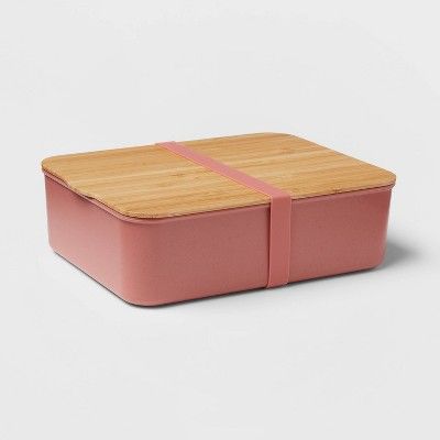 Bento Box with Bamboo Lid Terra Rose Brown - Threshold™ | Target