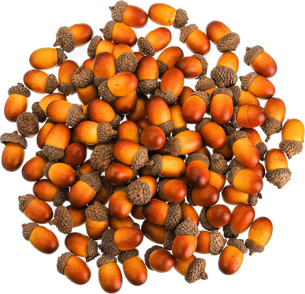 TOPZEA 150 Pack Artificial Acorns, Simulation Small Acorn with Natural Caps, Lifelike Fake Acorn ... | Amazon (US)