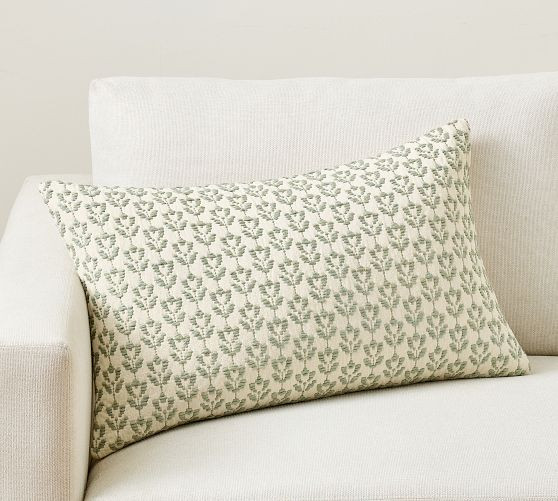 Redondo Jacquard Lumbar Pillow | Pottery Barn (US)
