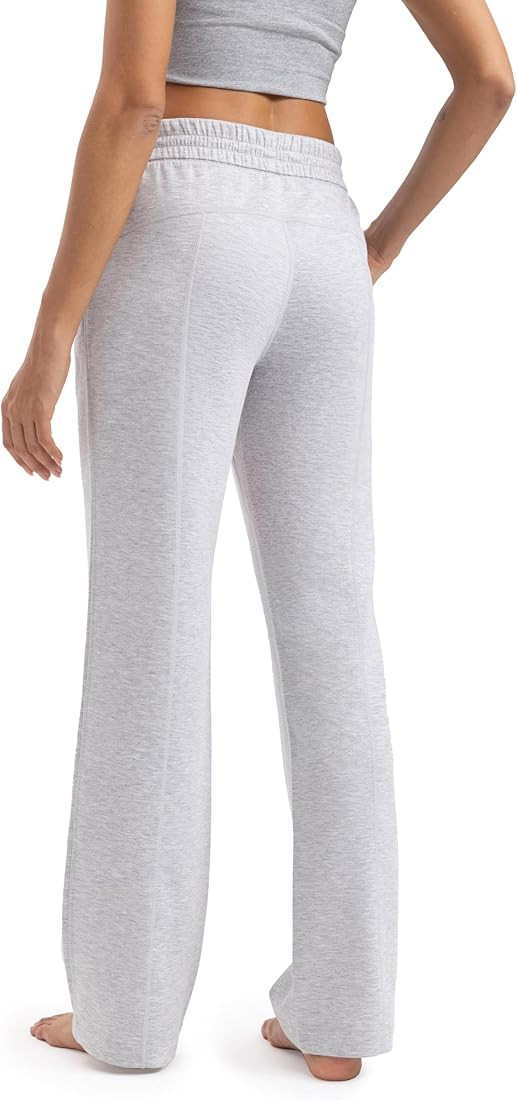 Women's Sweatpants with Pockets Elastic High Waisted Joggers Casual Straight Leg Drawstring Athle... | Amazon (US)