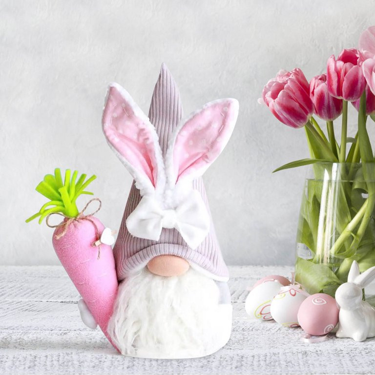 Home Decor Gnobogi Easter Party Dressing Supplies Rabbit Ear Faceless Doll With Light Decoration ... | Walmart (US)