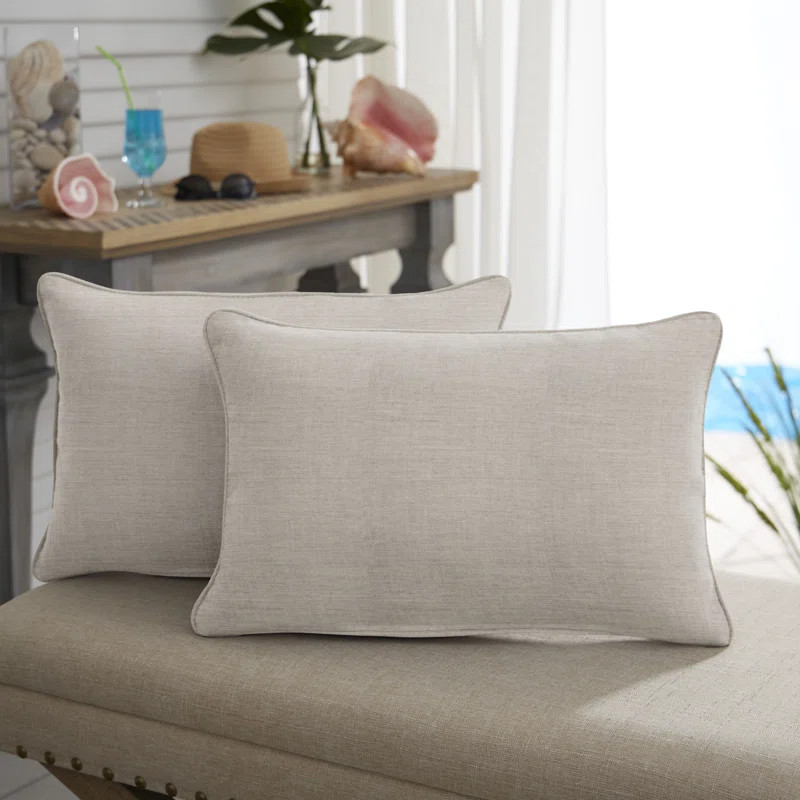 Sunbrella Outdoor Solid Corded Pillow (Set of 2) | Wayfair North America