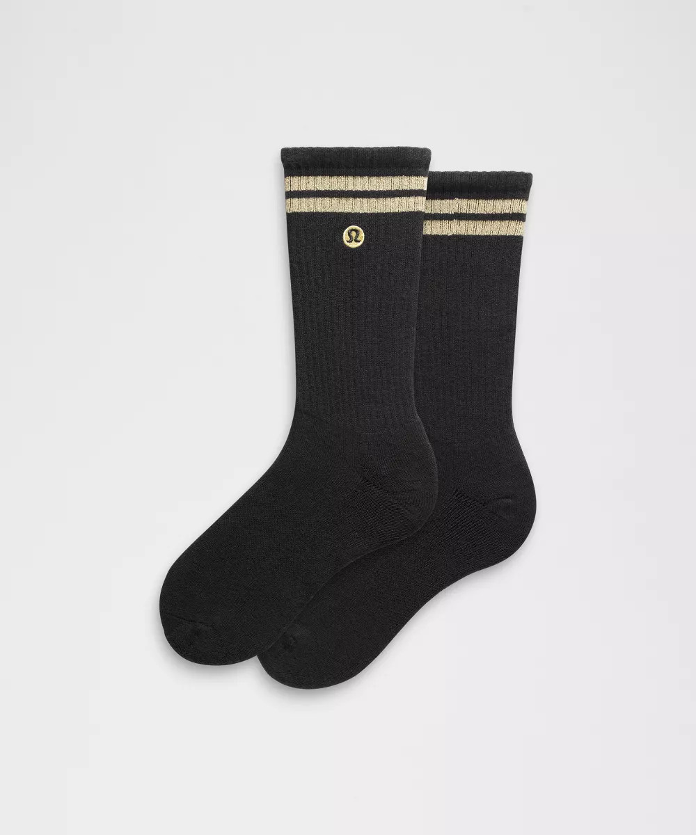 Unisex Daily Essential Crew Socks *Metallic Stripe | lululemon (AU)