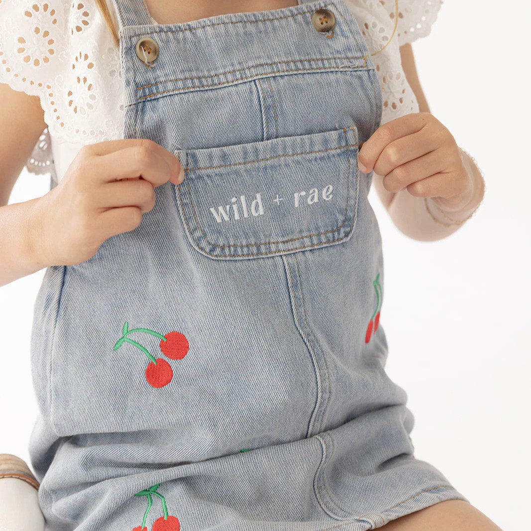 Wild Cherry Denim Dress | Wild and Rae