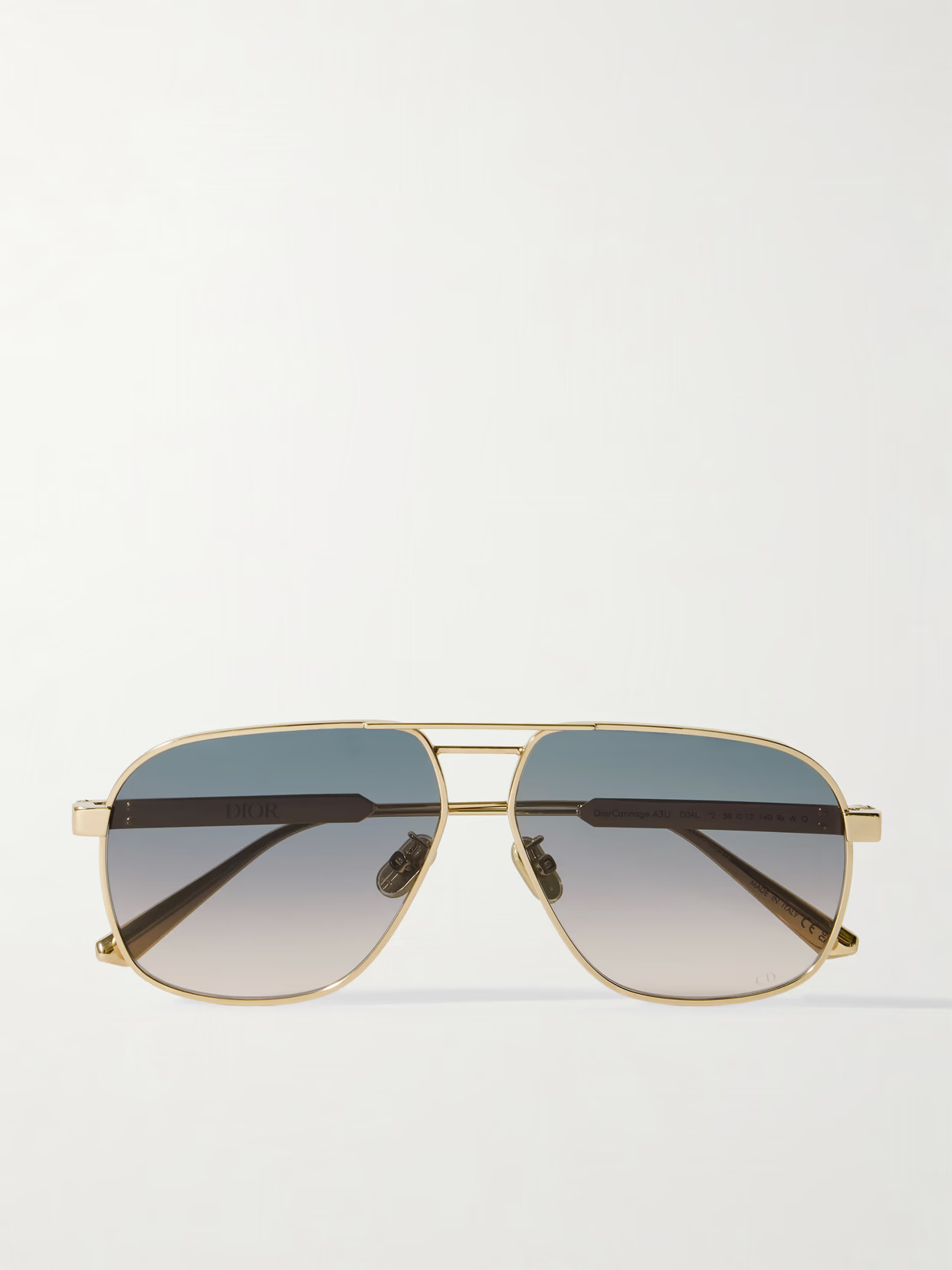 DIOR Eyewear - Diorcannage A3u Aviator-style Rose Gold-tone Sunglasses - One size | NET-A-PORTER (US)