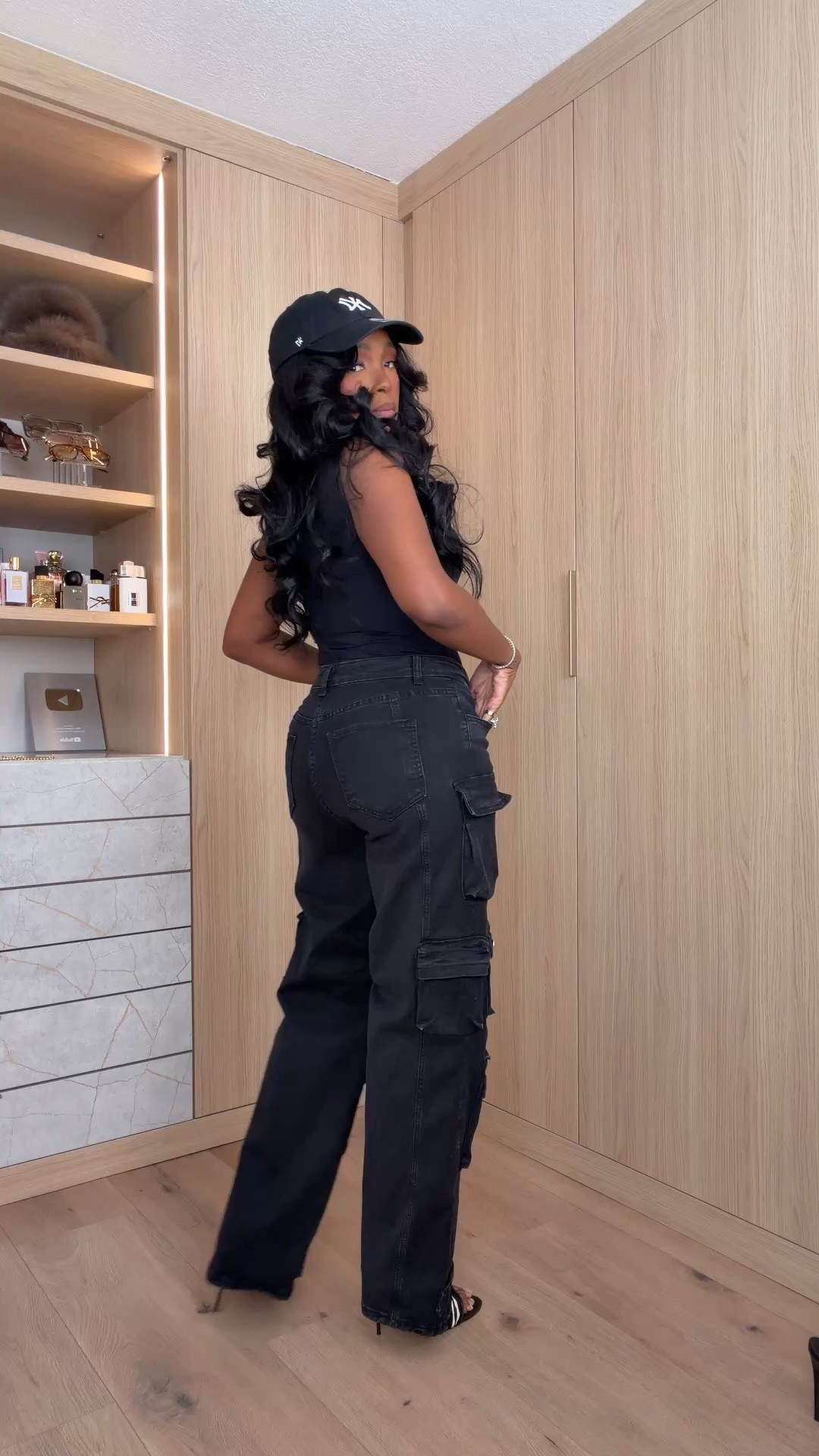 Scroll to shop! ✨ Everything from this look is linked below. 👇🏽

Fashion solution: love an all-black outfit but don’t want it to feel boring? 🖤 Mix silhouettes and details. The fitted top keeps it sleek while the wide-leg cargo jeans add shape and texture. Add a baseball cap for that effortless cool-girl finish.

how to style black cargo jeans, all black outfit women, black cargo pants outfit, wide leg cargo jeans, black monochrome outfit, casual street style women, elevated casual outfit, cool girl outfit, baseball cap outfit women, petite cargo pants outfit, curvy cargo pants outfit, fall street style, everyday outfit ideas, easy outfit formula, kirasfashionfinds

Wearing: Size Small | 5’4” | 140 lbs | 34D-27-40

Download the FREE LTK app & follow @kirasfashionfinds to shop all my daily finds.

#LTKPetite #LTKOOTD #LTKSeasonal