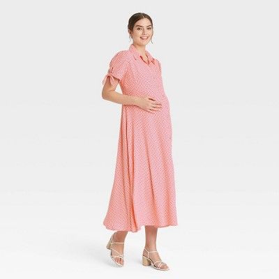 The Nines by HATCH™ Tie Short Sleeve Crepe Maternity Dress | Target
