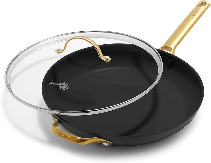GreenPan Reserve Hard Anodized Healthy Ceramic Nonstick 12" Frying Pan Skillet with Helper Handle... | Amazon (US)