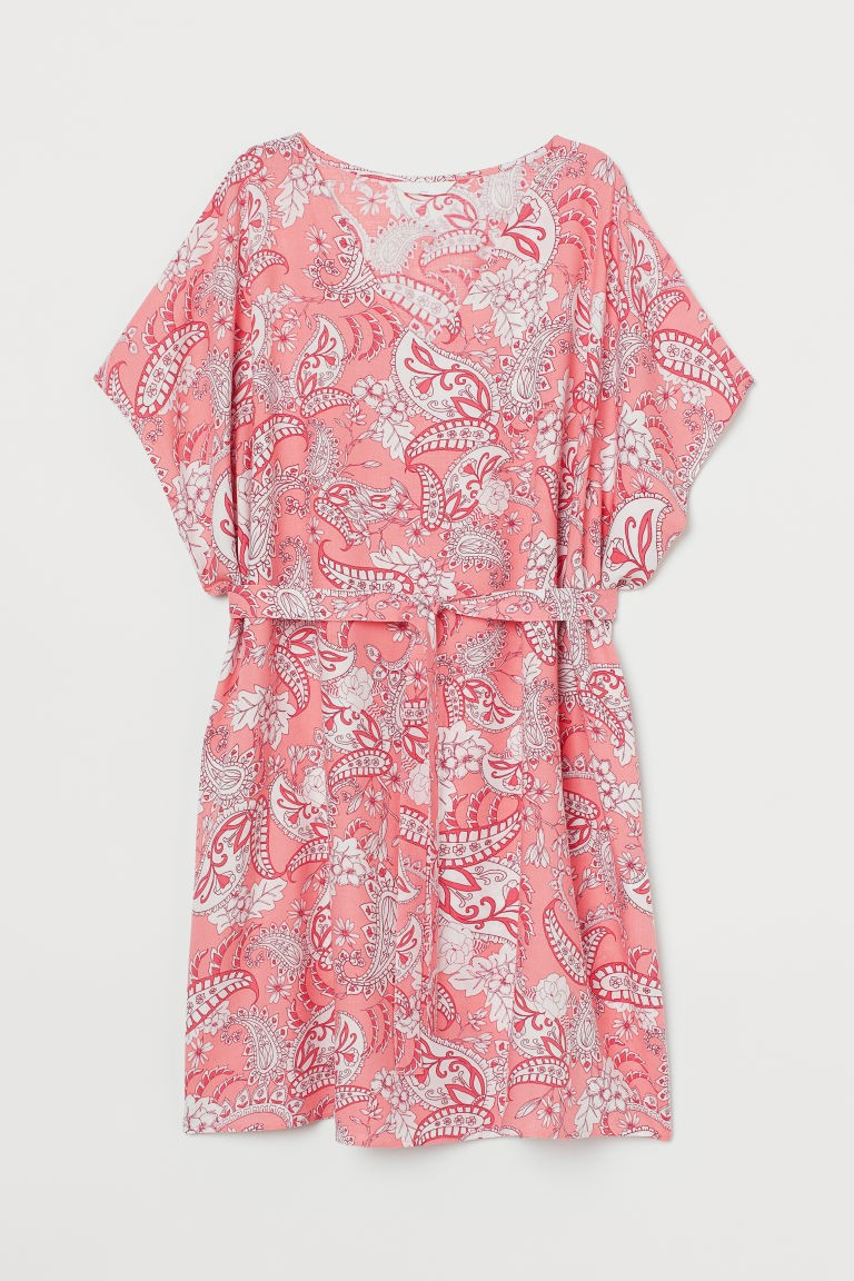 H & M - MAMA Viscose kaftan - Red | H&M (UK, MY, IN, SG, PH, TW, HK)