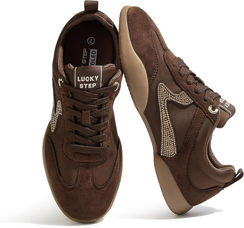 LUCKY STEP Women's Fashion Retro Low Profile Casual Sneakers | Amazon (US)