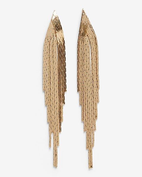 Tapered Fringe Drop Earrings | Express