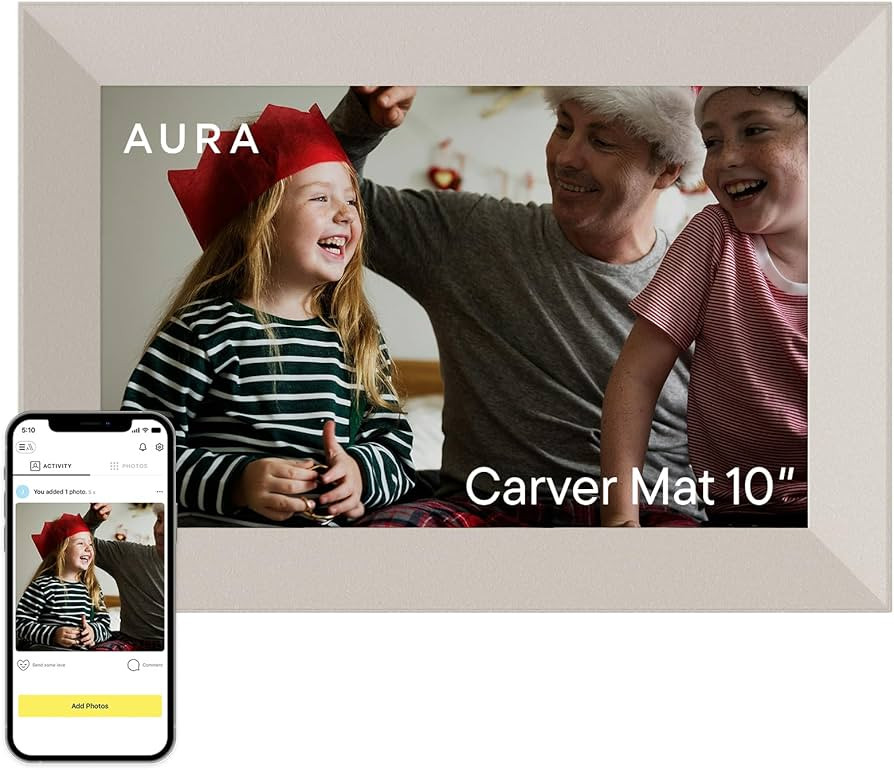 Aura Stone Digital Picture Frame - 10.1" HD Mat Display | Wirecutter's Best Digital Frame for Gif... | Amazon (US)