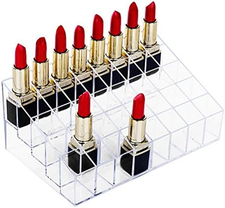 Lipstick Holder, HBlife 40 Spaces Clear Acrylic Lipstick Organizer Display Stand Cosmetic Makeup Org | Amazon (US)