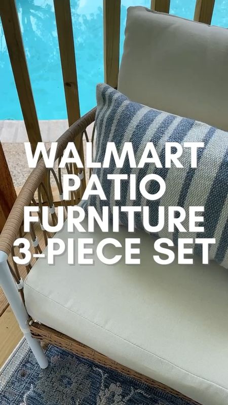 Smiles and Pearls loves this 3-piece patio set from Walmart Better Homes and Garden line. Looks like Serena and Lily at a fraction of the cost. The outdoor pillows are from Pottery Barn. The rug is an outdoor rug and sourced from Amazon. 

Walmart find, walmart outdoor furniture, outdoor deck decor, outdoor decor, Patio furniture, coastal patio furniture, coastal furniture, affordable patio furniture, pottery barn pillow, outdoor pillows, outdoor rug, Walmart Week

#LTKxWalmart #LTKHome #LTKPlusSize