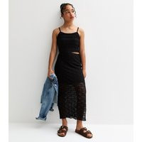 Girls' Black Lace Maxi Skirt New Look | New Look (UK)
