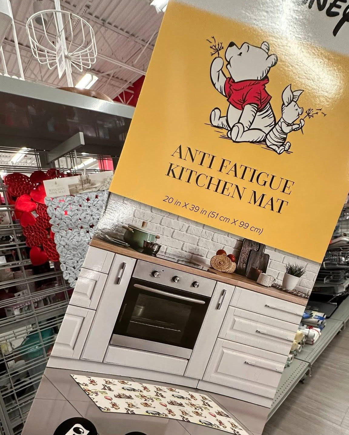 Grabbed this Winnie the Pooh mat for my standing desk at work #officedecor #winniethepooh #poohbear 