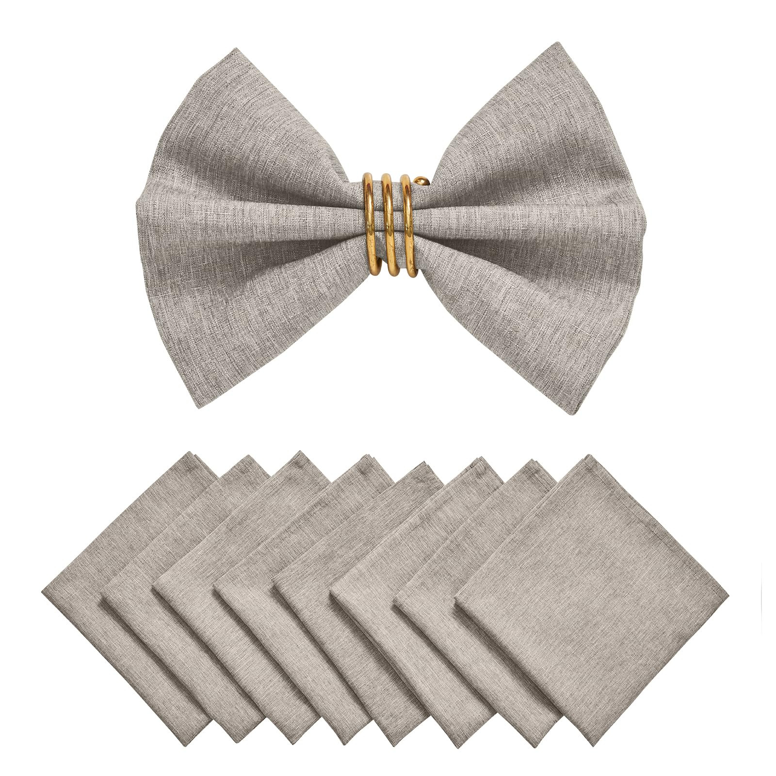 Cloth Napkin Set of 8 Square Washable Reusable Linen Fabric Polyester for Kitchen Dinner Dining R... | Amazon (US)