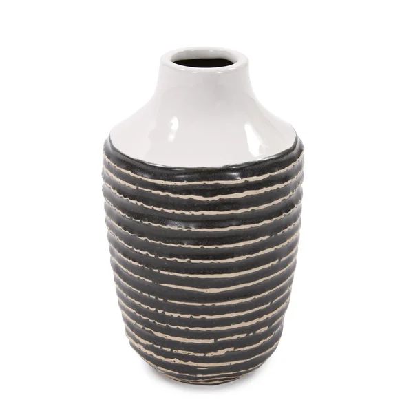 The texture was the focal point for the stoneware vase collection. Deep cuts and grooves are prod... | Wayfair Professional