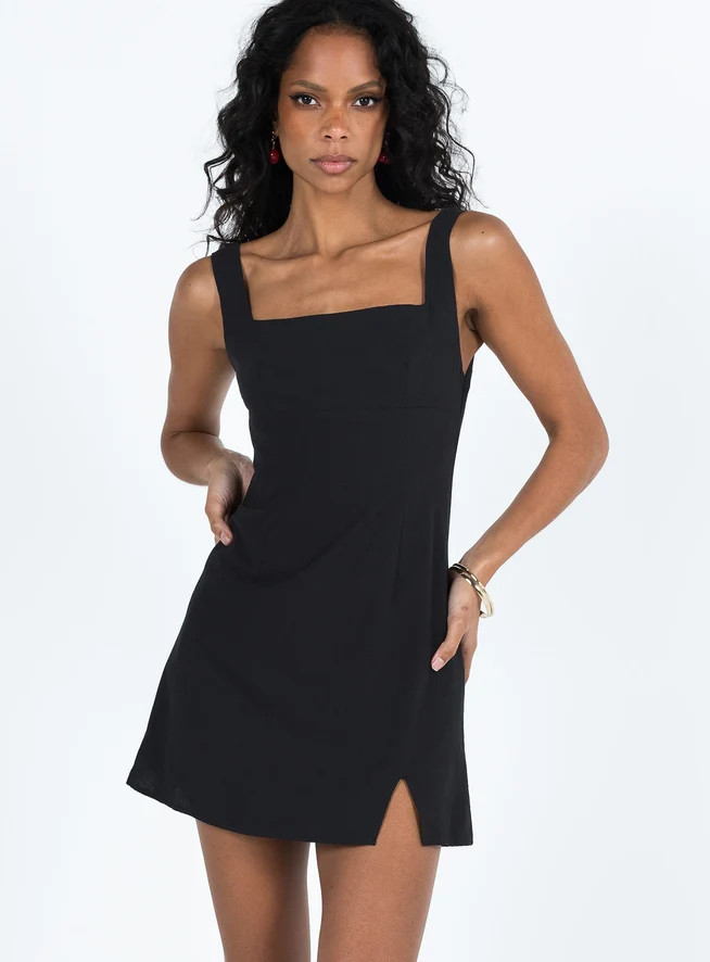Sharpe Mini Dress Black | Princess Polly US