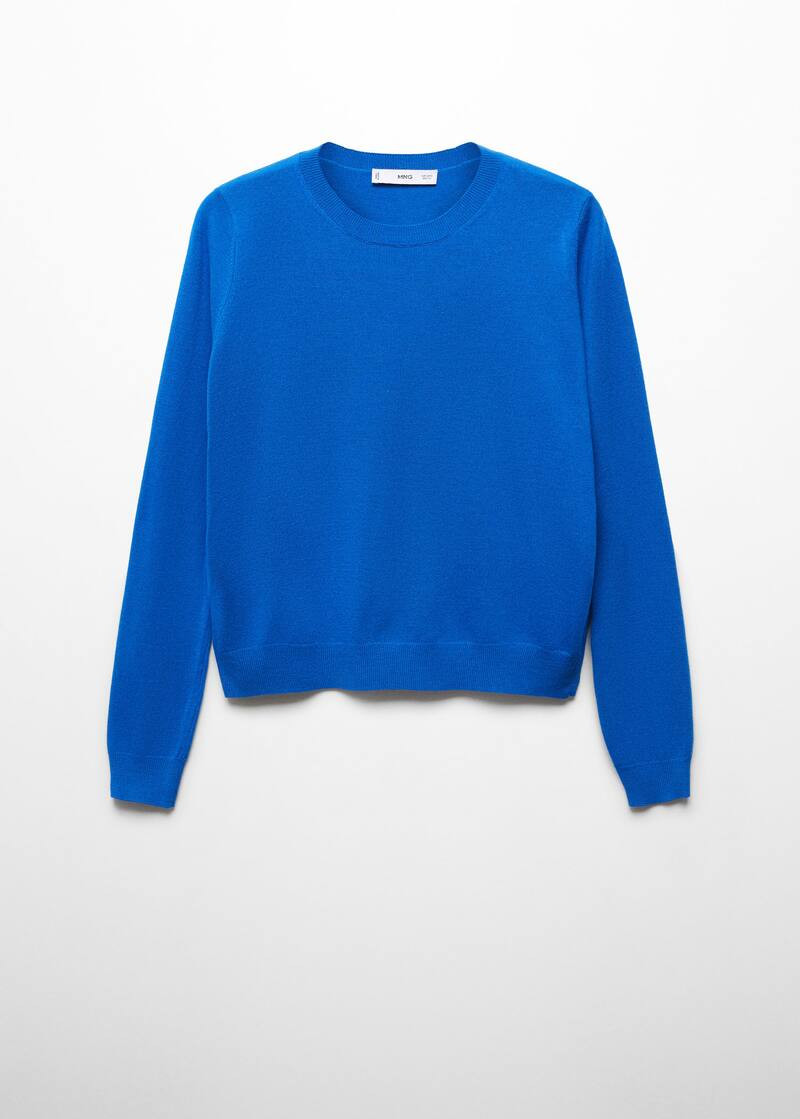 Gebreide trui met ronde hals -  Dames | Mango Nederland | MANGO (NL)