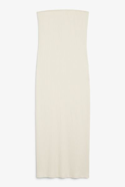 Geripptes Bandeau-Midikleid | H&M (DE, AT, CH, NL, FI)