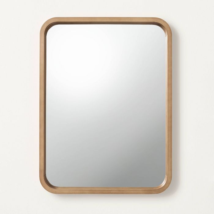 Rectangle Wood Framed Mirror Natural - Hearth &#38; Hand&#8482; with Magnolia | Target