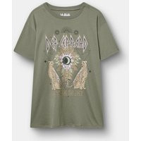 Def Leppard Relaxed Cotton Crew Tee in Green | Torrid (US & Canada)