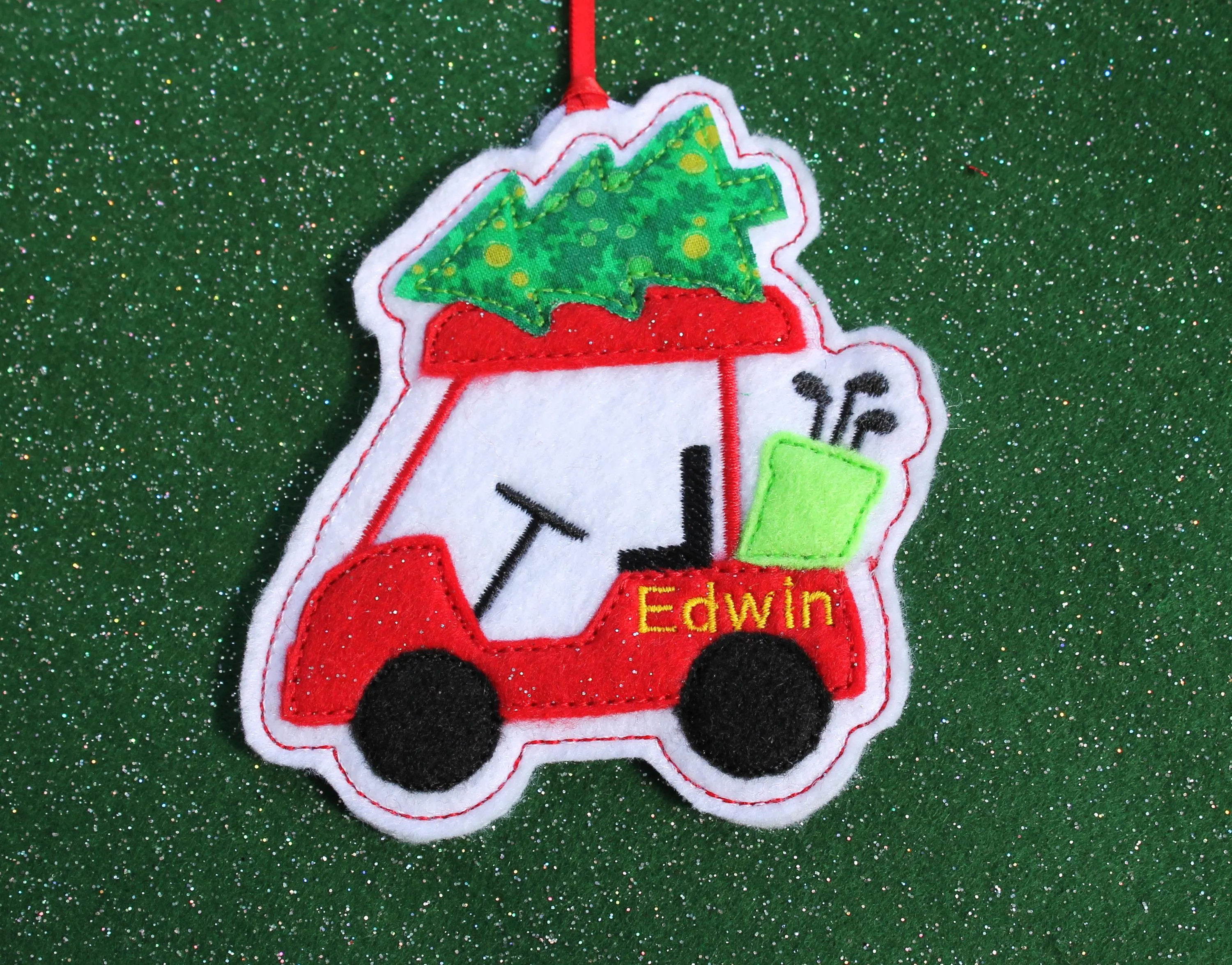 Personalized Golf Cart Ornament, Gift Tag, Wreath Decoration, Stocking Decoration - Etsy | Etsy (US)