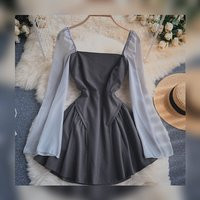 Cottagecore Dress, A Line Milk Maid Fairy Prairie Long Sleeve Tulle Bridesmaid Princess Dress | Etsy (US)