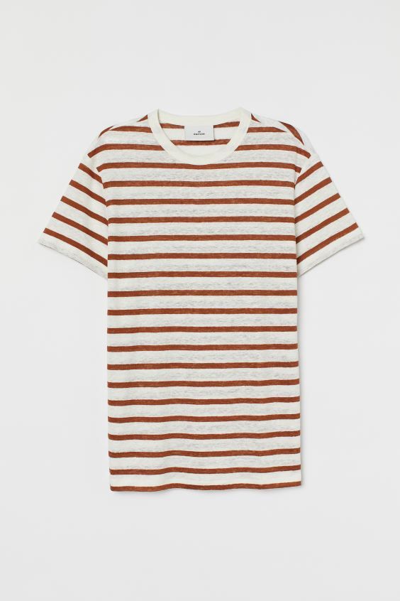 Striped Linen T-shirt | H&M (US + CA)