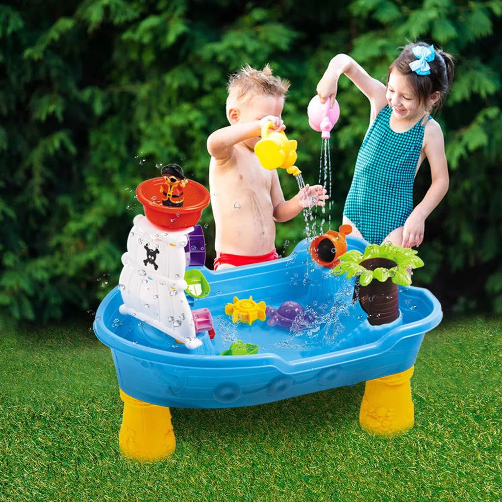Sand Water Tables for Outdoor Toys for Toddlers Age 2-4 - Large Pirate Ship - Walmart.com | Walmart (US)
