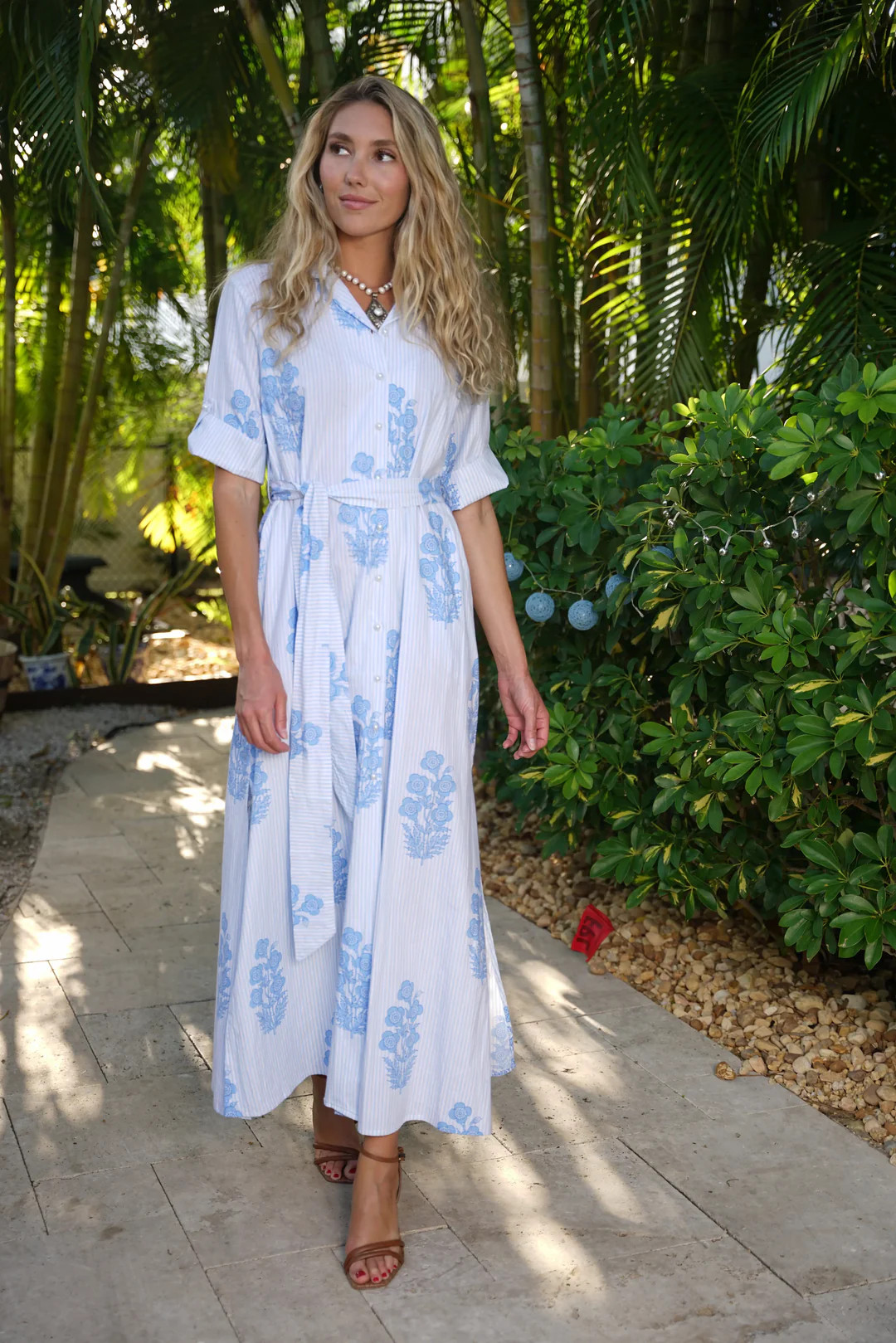 Bali Dress 2DDK Bouquet Blue | Just Darviny