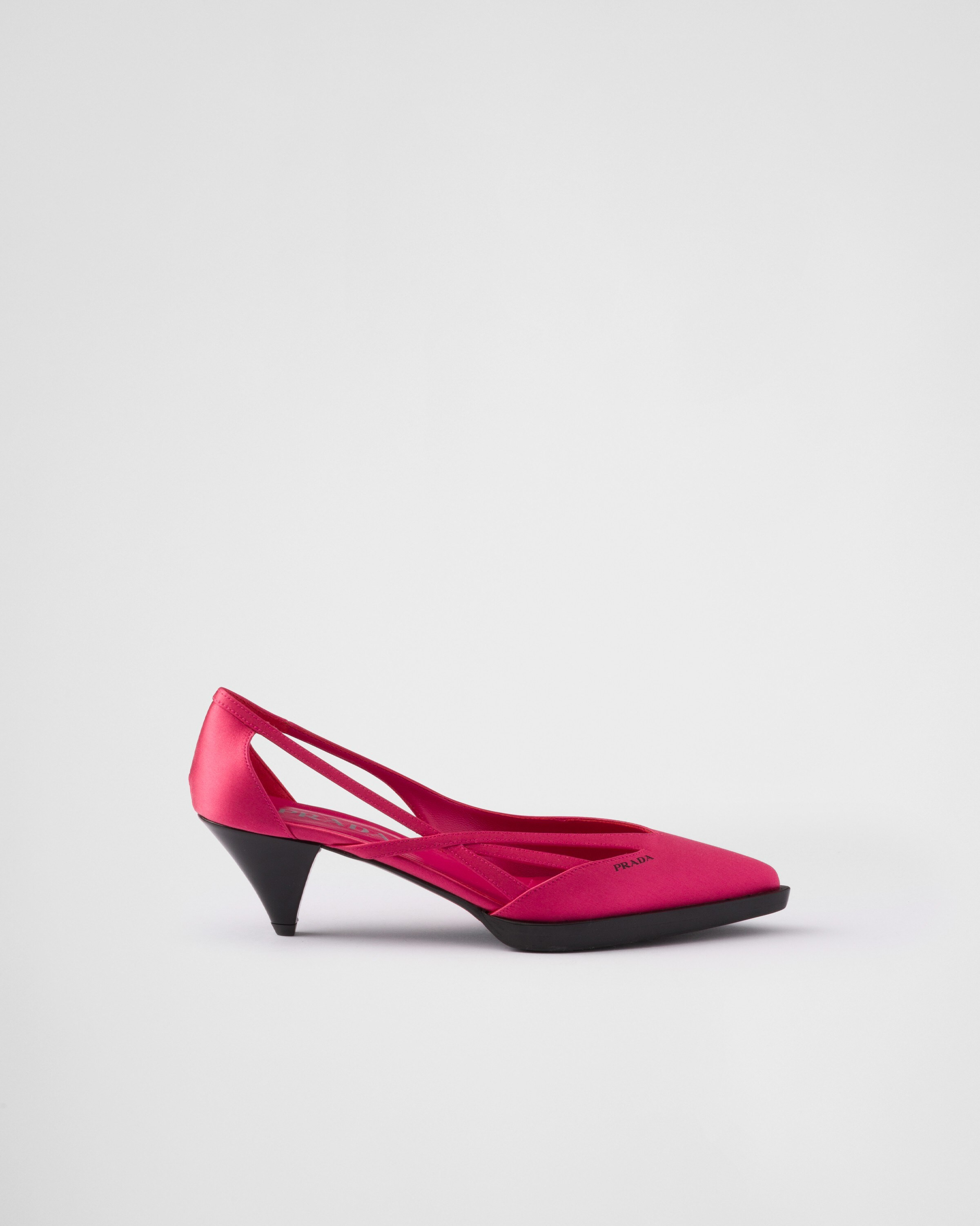 Satin cut-out pumps | Prada US