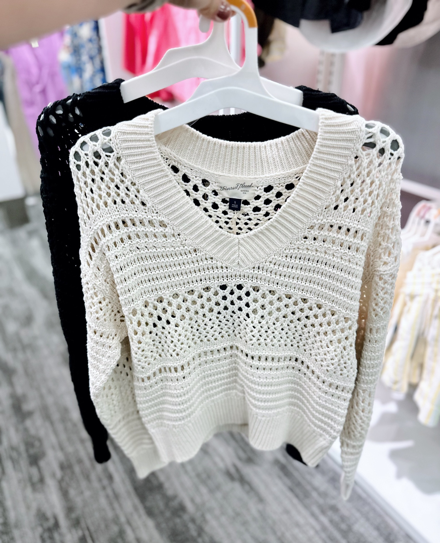 Women's V-Neck Openwork Pullover … curated on LTK